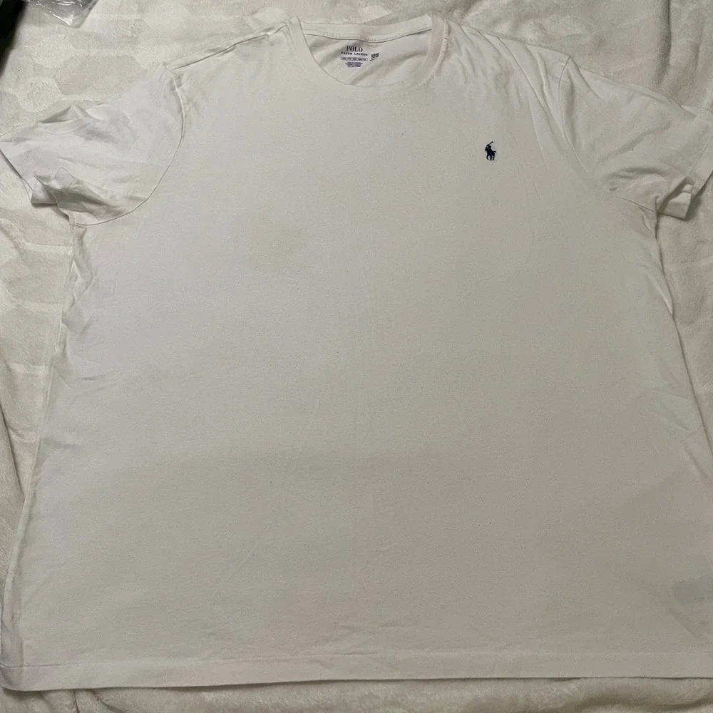 Polo Ralph Lauren T-Shirt Men 3XB White Pony Logo Short Sleeve Big & Tall Cotton